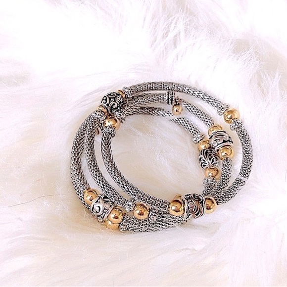 Spiral Bracelet in Silver & Gold - Picture 8 of 8